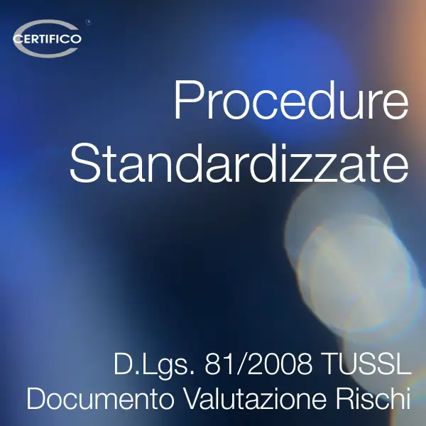 Certifico Procedure Standardizzate / DM 20 Novembre 2012 -&nbsp;Ed. 5.0 2026
